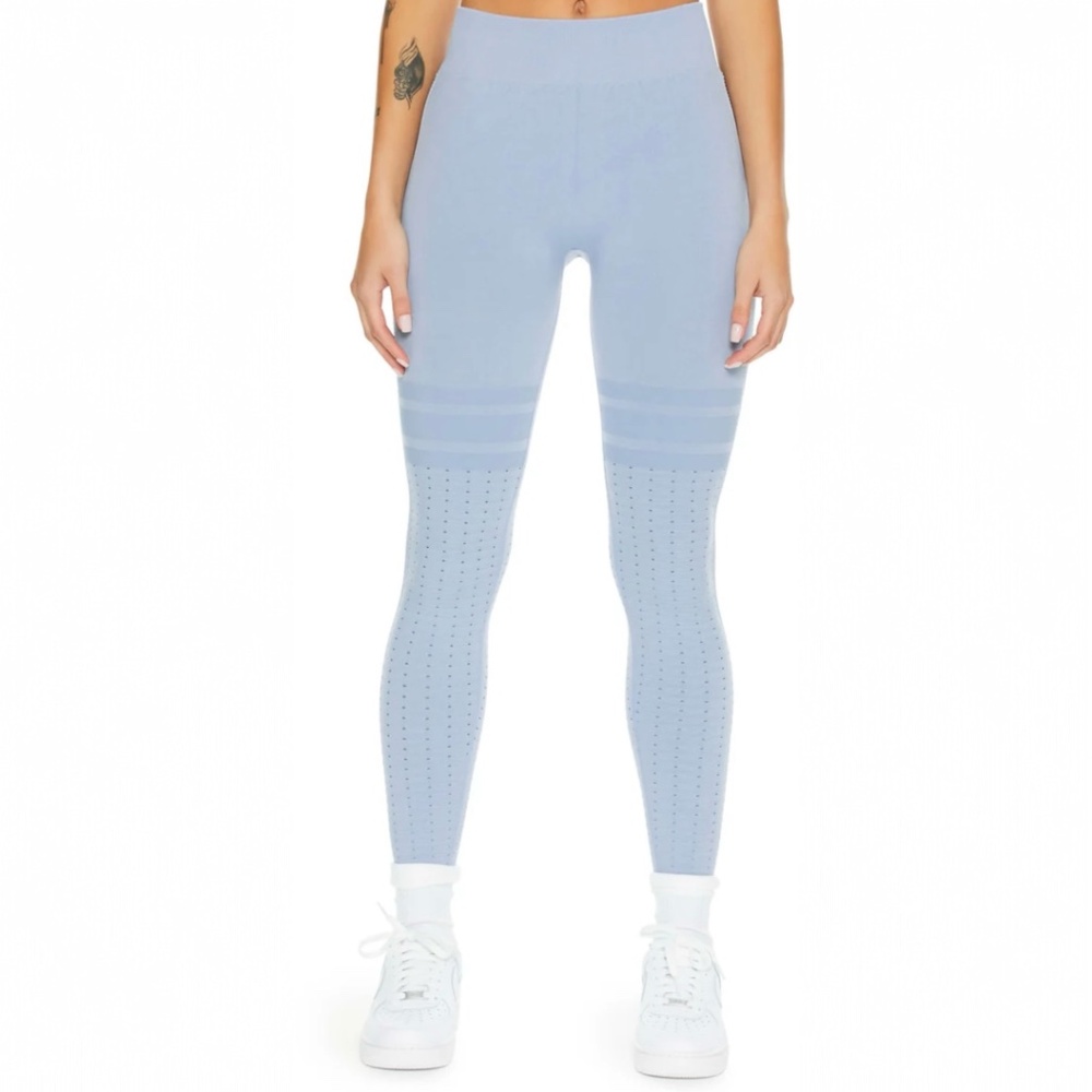 NWT The Beginning Of Game Day Seamless Melange Leggings Size XS/S Color Ice Blue